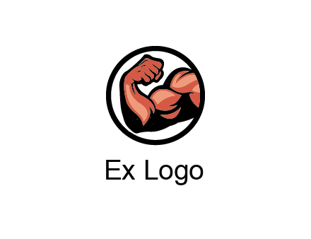flexing biceps in circle
