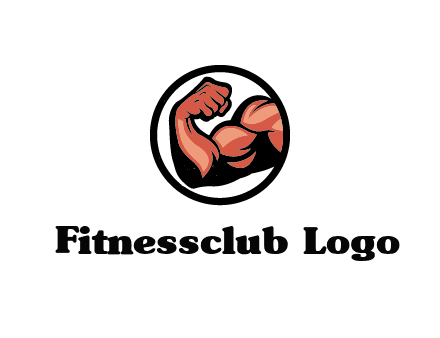 flexing biceps in circle
