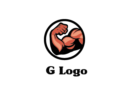 flexing biceps in circle