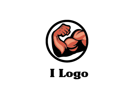 flexing biceps in circle