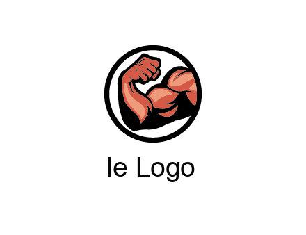 flexing biceps in circle