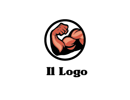 flexing biceps in circle