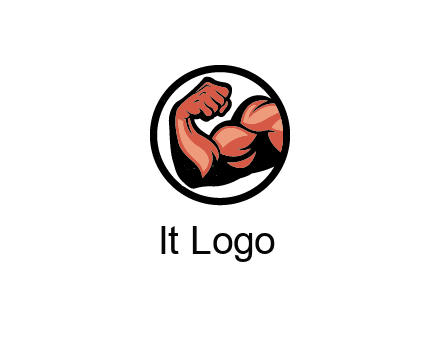 flexing biceps in circle