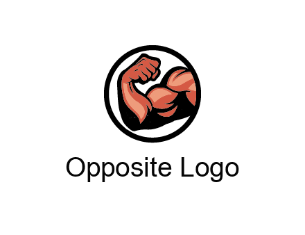 flexing biceps in circle