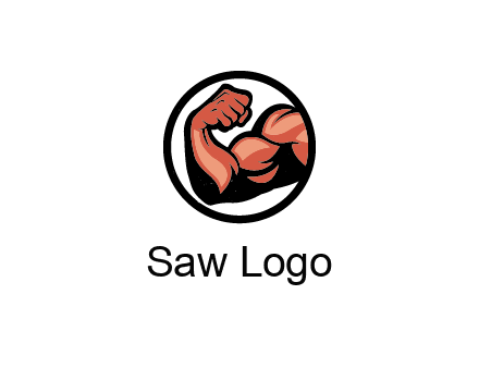 flexing biceps in circle