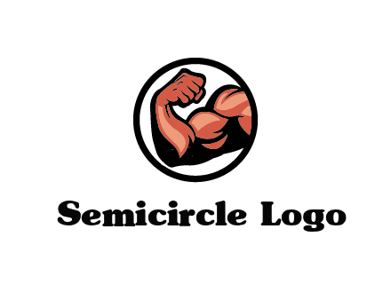 flexing biceps in circle