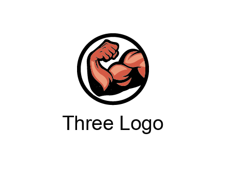 flexing biceps in circle