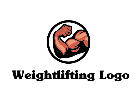 flexing biceps in circle