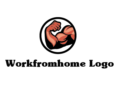 flexing biceps in circle