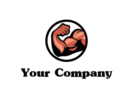 flexing biceps in circle