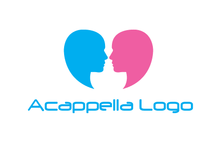 couples forming heart shape and about to kiss symbol
