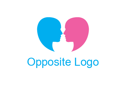 couples forming heart shape and about to kiss symbol