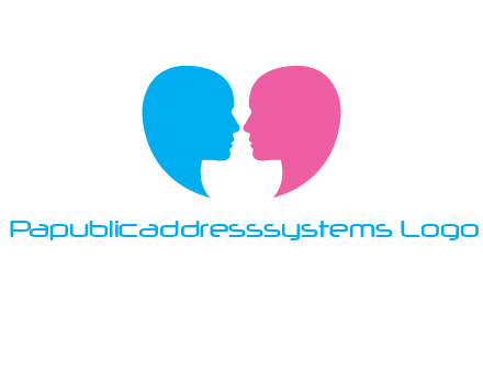 couples forming heart shape and about to kiss symbol