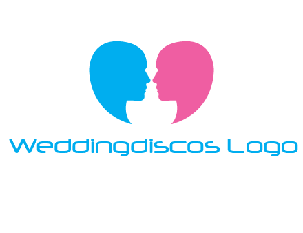 couples forming heart shape and about to kiss symbol