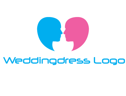 couples forming heart shape and about to kiss symbol