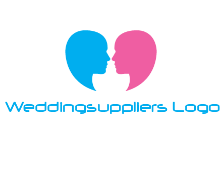 couples forming heart shape and about to kiss symbol