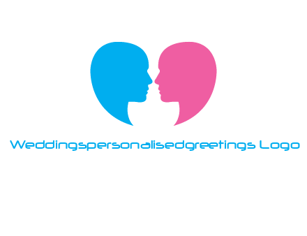 couples forming heart shape and about to kiss symbol