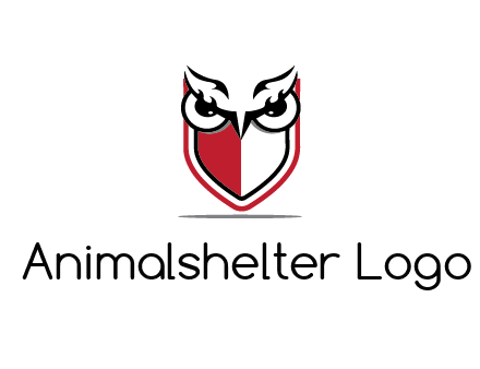 owl eyes on shield