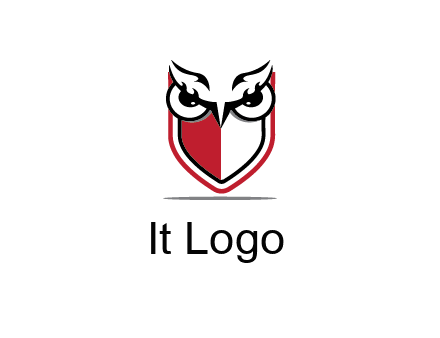 owl eyes on shield