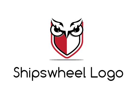 owl eyes on shield
