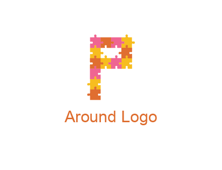 puzzle pieces with letter P