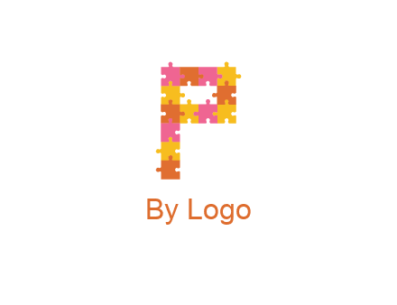 puzzle pieces with letter P