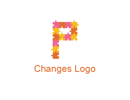 puzzle pieces with letter P