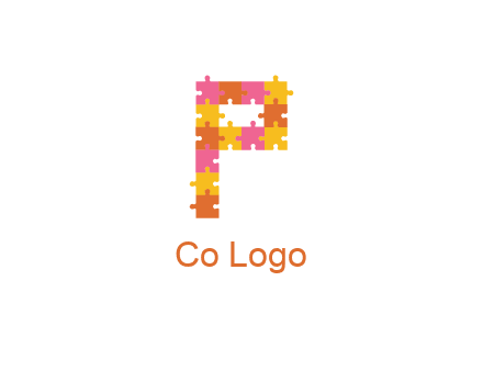 puzzle pieces with letter P