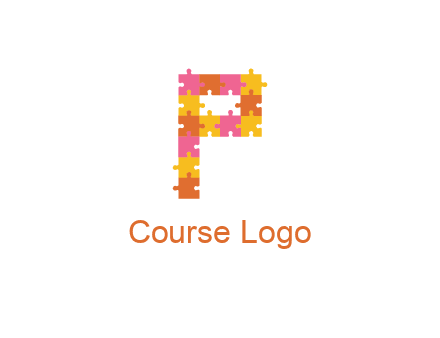 puzzle pieces with letter P
