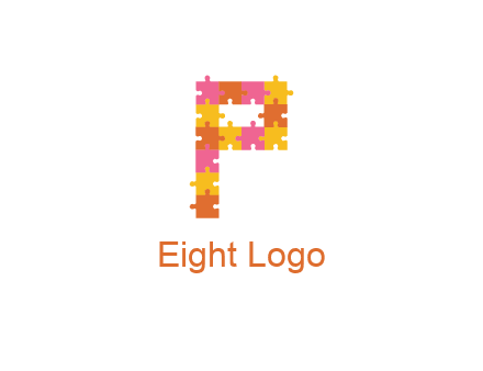 puzzle pieces with letter P