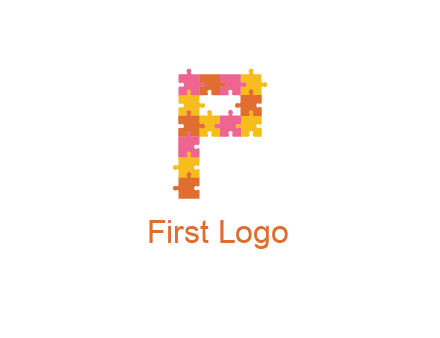 puzzle pieces with letter P