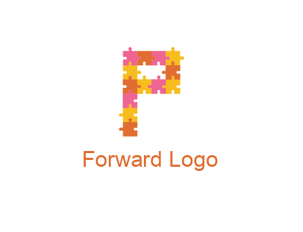 puzzle pieces with letter P