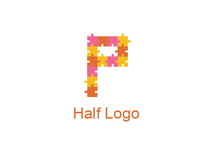 puzzle pieces with letter P