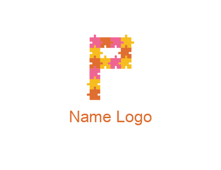 puzzle pieces with letter P