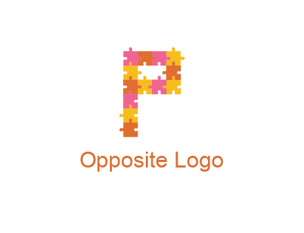 puzzle pieces with letter P