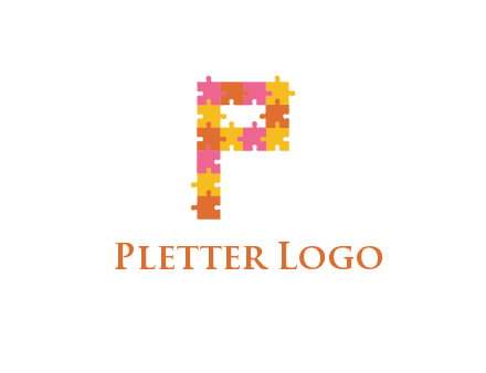 puzzle pieces with letter P