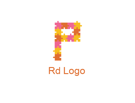 puzzle pieces with letter P