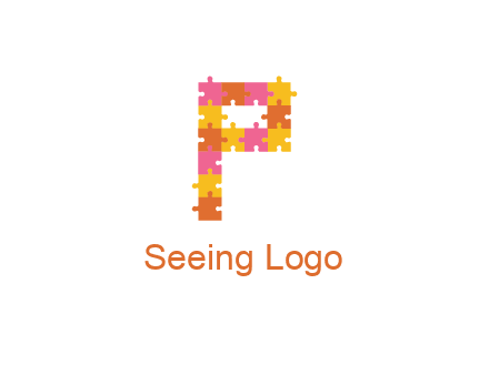 puzzle pieces with letter P