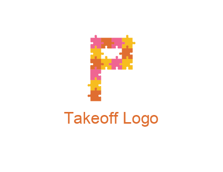 puzzle pieces with letter P