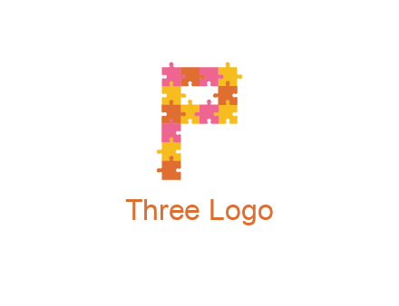 puzzle pieces with letter P