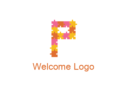 puzzle pieces with letter P