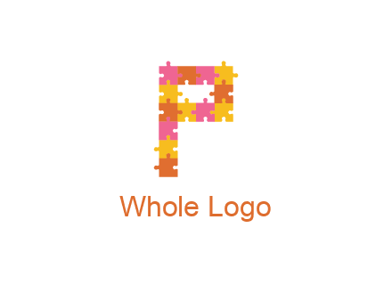 puzzle pieces with letter P