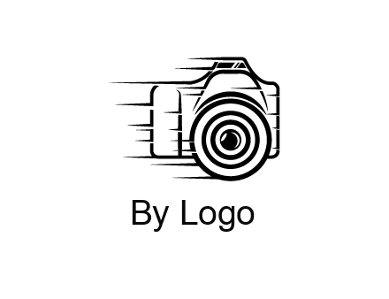 line art camera with speedy lines