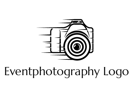 line art camera with speedy lines