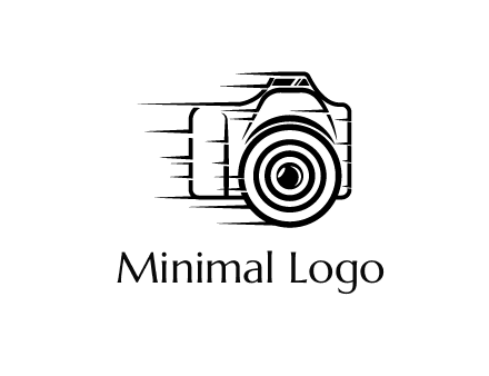 line art camera with speedy lines