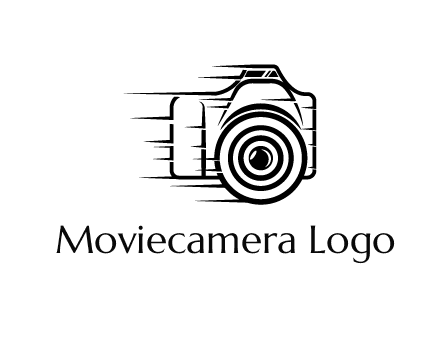 line art camera with speedy lines