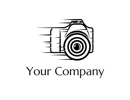 line art camera with speedy lines