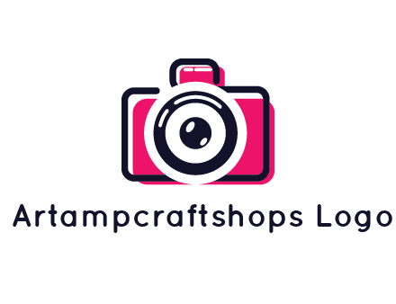 line art camera with glitch effect