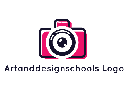 line art camera with glitch effect