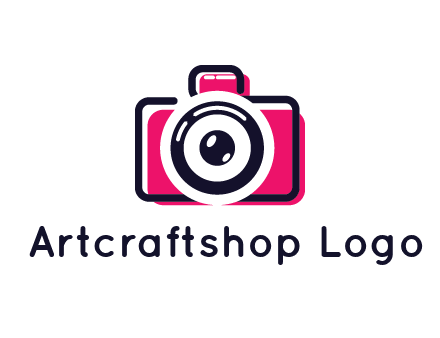 line art camera with glitch effect
